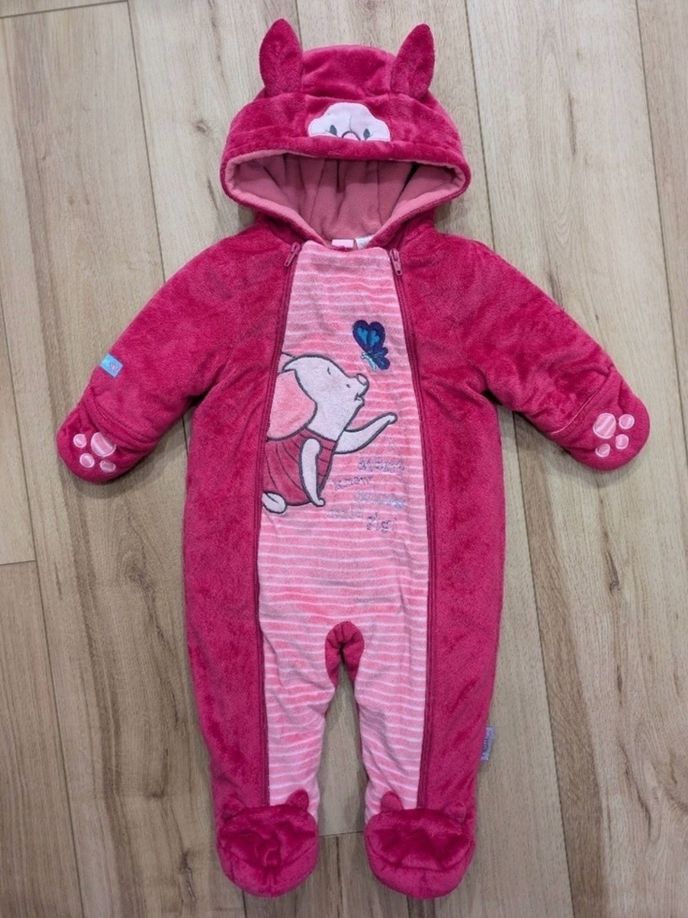 Disney Pink Fuchsia Elephant Hooded Snowsuit